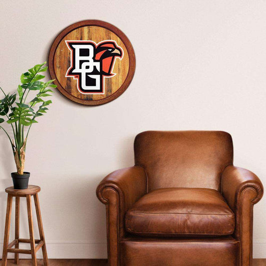 Bowling Green Falcons Barrel Top Sign Room View