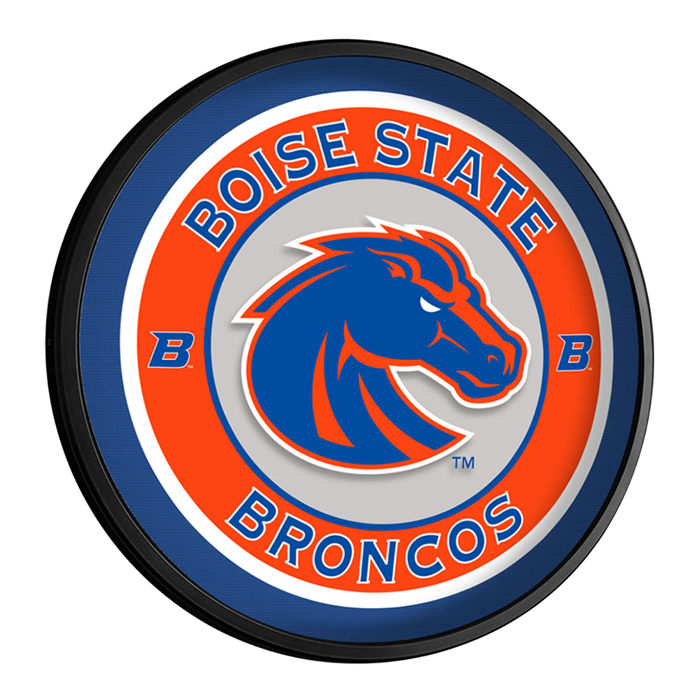 Boise State Broncos Slimline Round Lighted Wall Sign