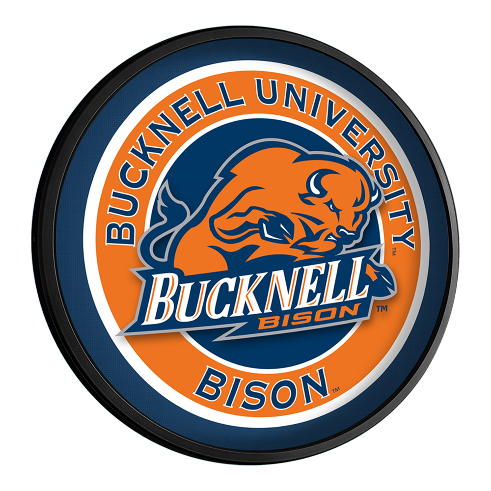 Buy NCAA Bucknell Bison Slimline Round Lighted Wall Sign ProFootballStuff