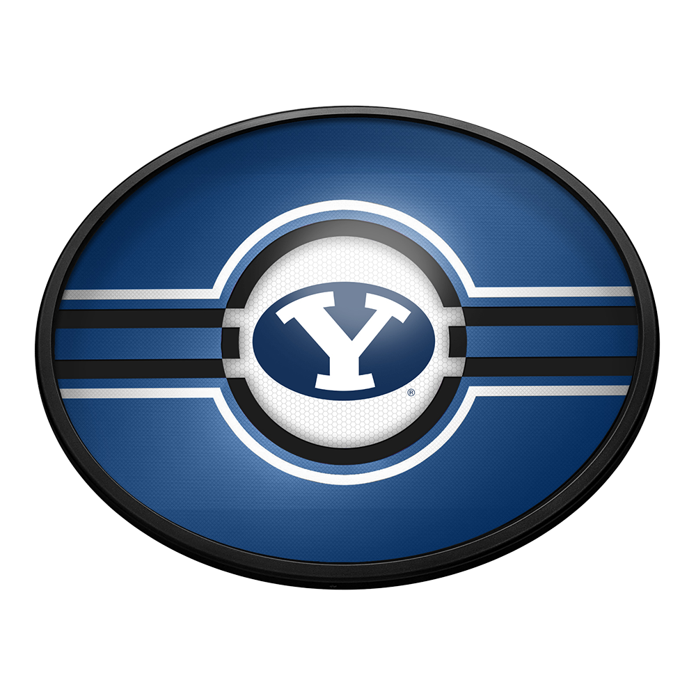 BYU Cougars Slimline Oval Lighted Wall Sign
