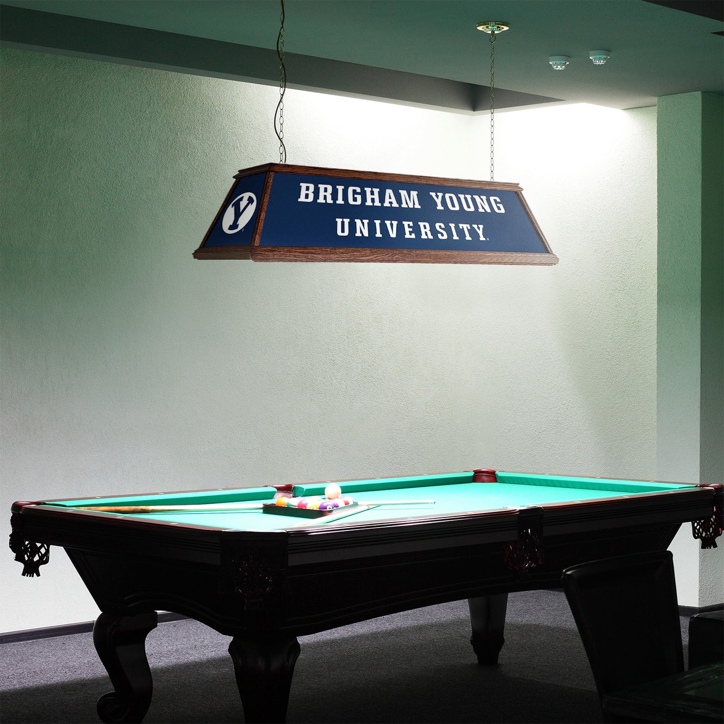 BYU Cougars Premium Pool Table Light Room View
