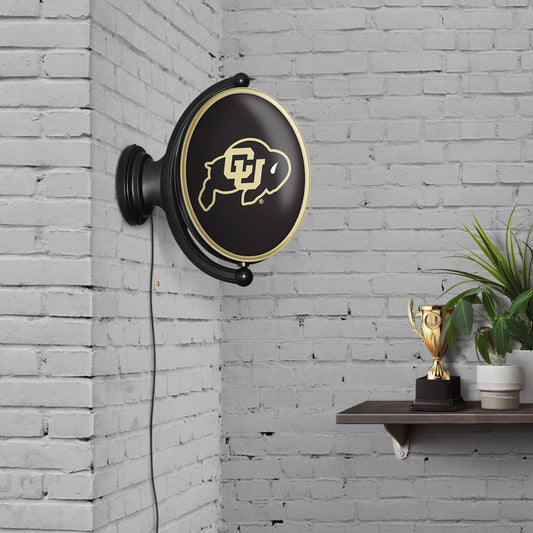 Colorado Buffaloes Oval Rotating Wall Sign Room View