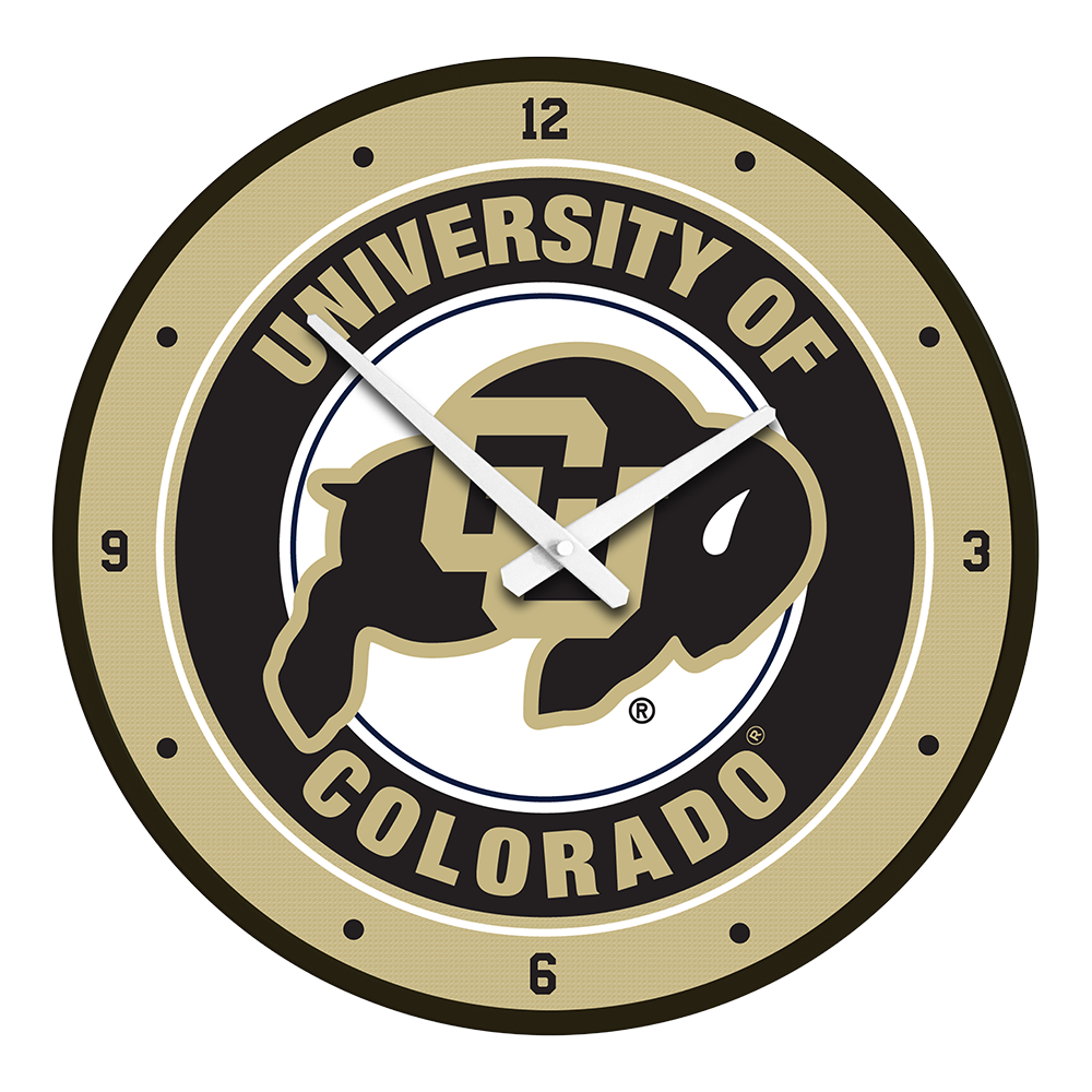 Colorado Buffaloes Round Wall Clock