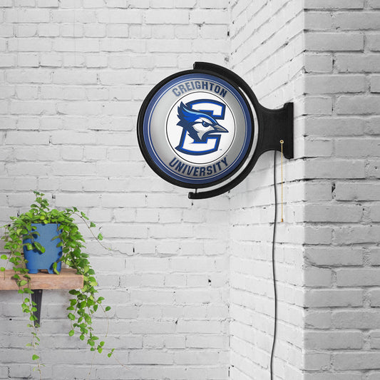 Creighton Blue Jays Round Rotating Wall Sign Room View