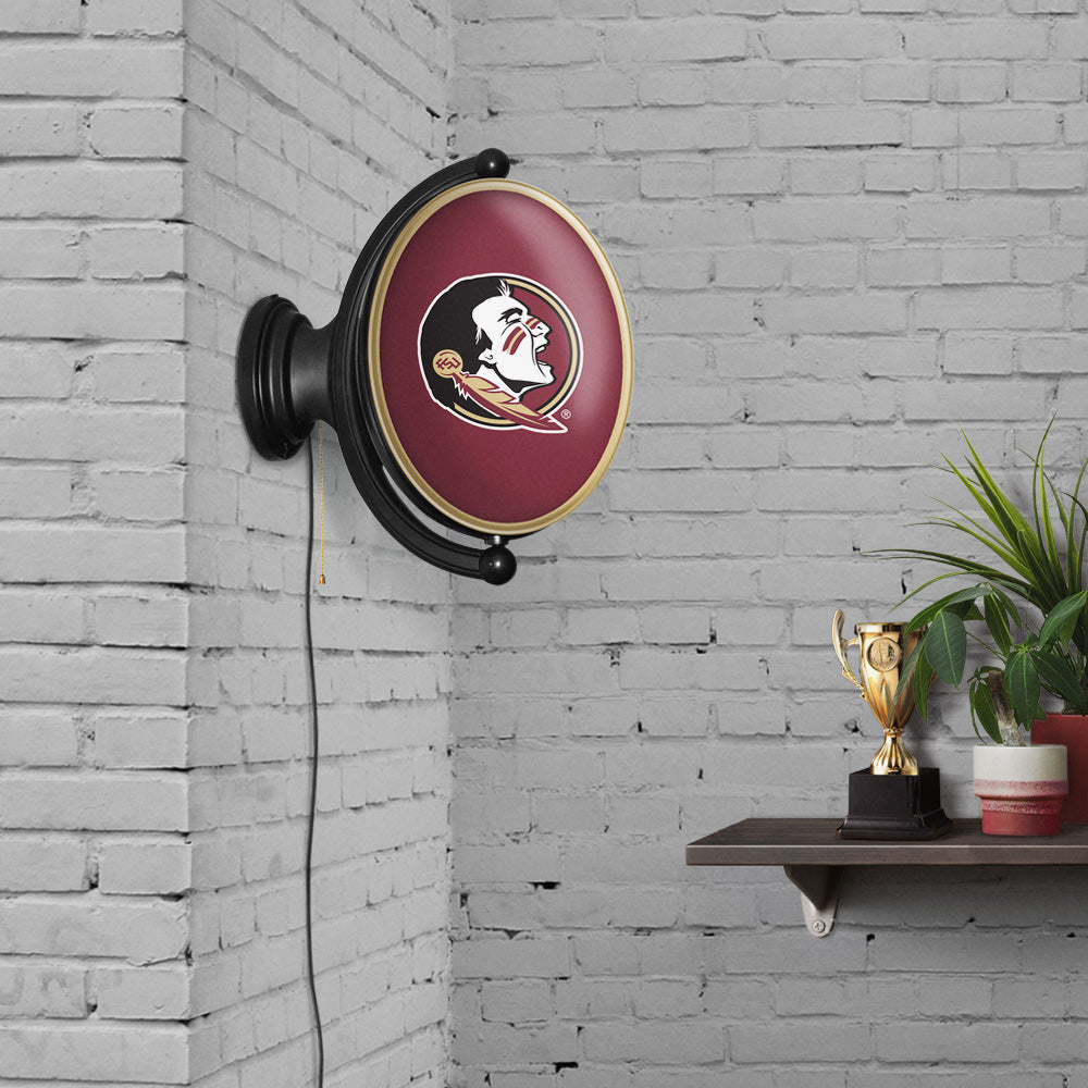 Florida State Seminoles Oval Rotating Wall Sign Room View