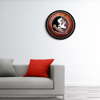 Florida State Seminoles Basketball Modern Disc Wall Sign Room View