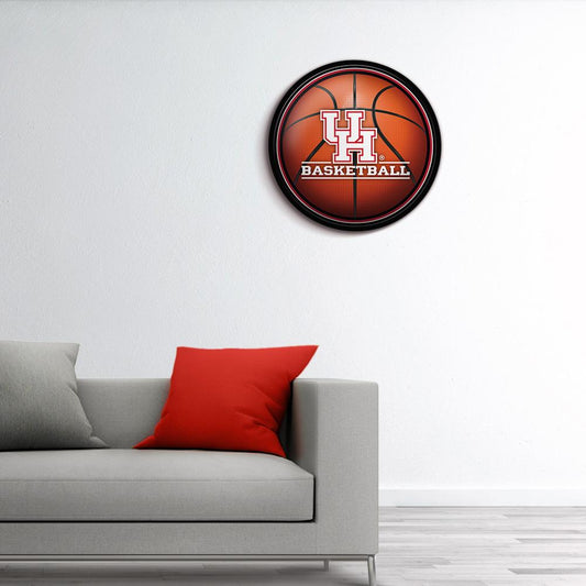 Houston Cougars Basketball Modern Disc Wall Sign Room View