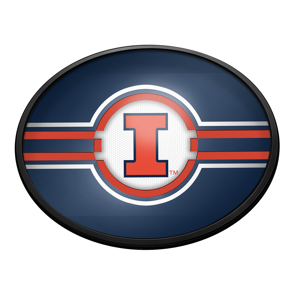 Illinois Fighting Illini: Basketball - Round Slimline Lighted Wall Sign