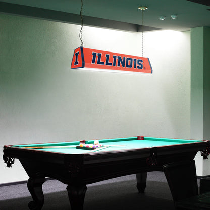Illinois Fighting Illini Standard Pool Table Light Room View