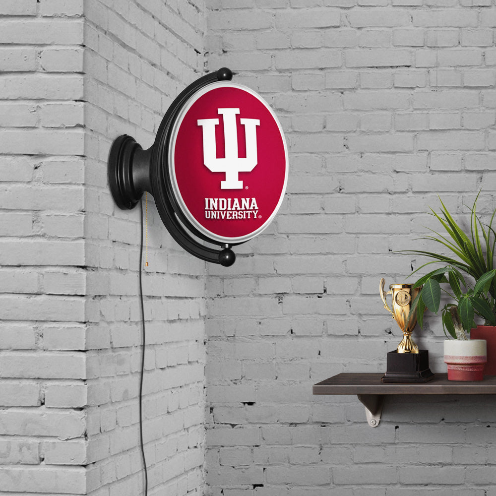 Indiana Hoosiers Oval Rotating Wall Sign Room View
