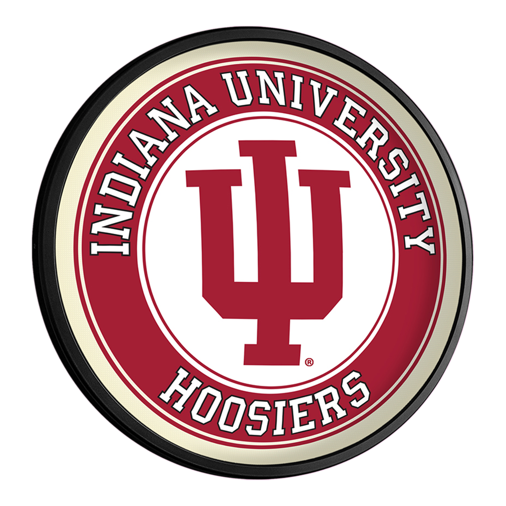 Indiana Hoosiers Slimline Round Lighted Wall Sign