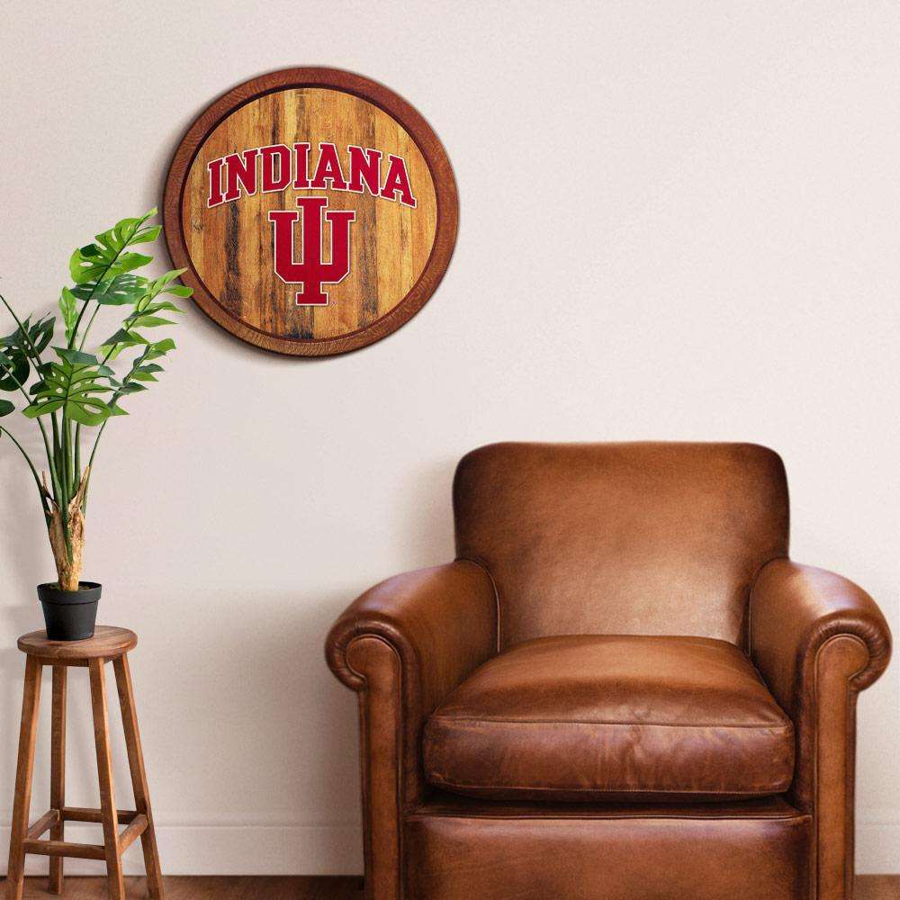 Indiana Hoosiers Barrel Top Sign Room View