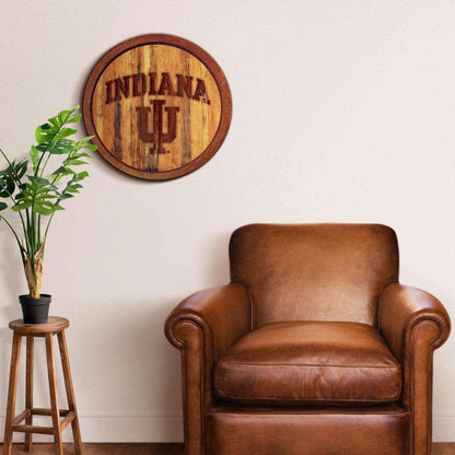 Indiana Hoosiers Branded Barrel Top Sign Room View