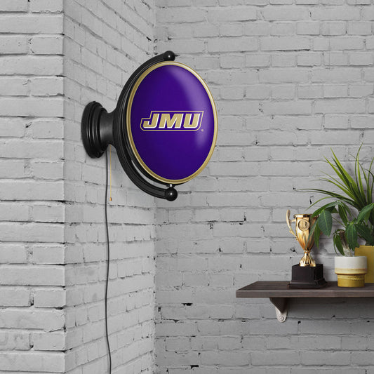 James Madison Dukes Oval Rotating Wall Sign Room View