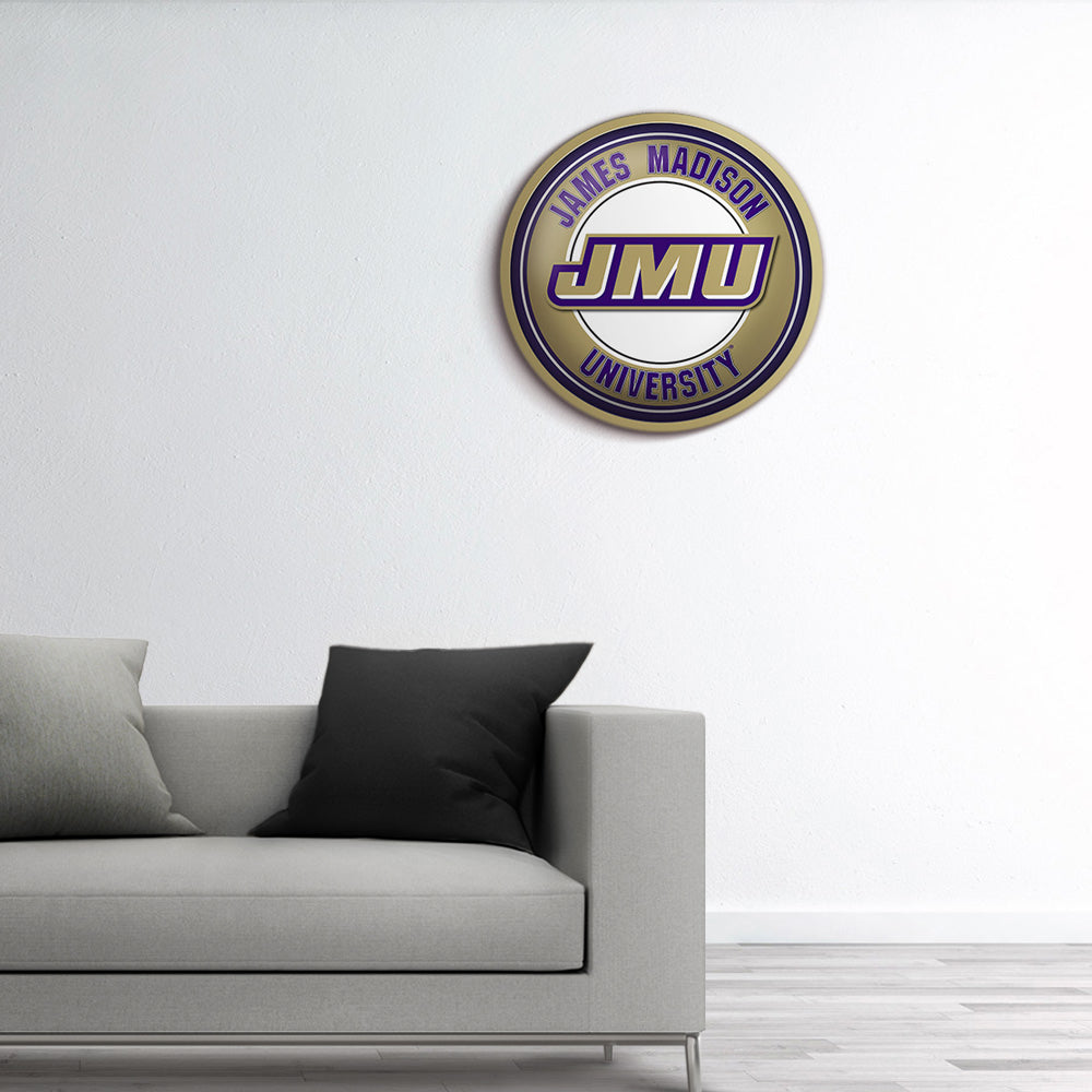James Madison Dukes Modern Disc Wall Sign Room View