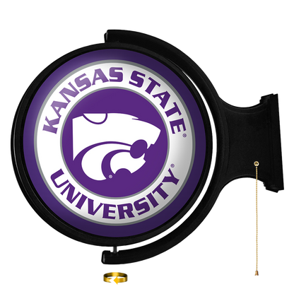 Kansas State Wildcats Round Rotating Wall Sign Purple