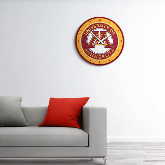 Minnesota Golden Gophers Round Wall Clock Room View