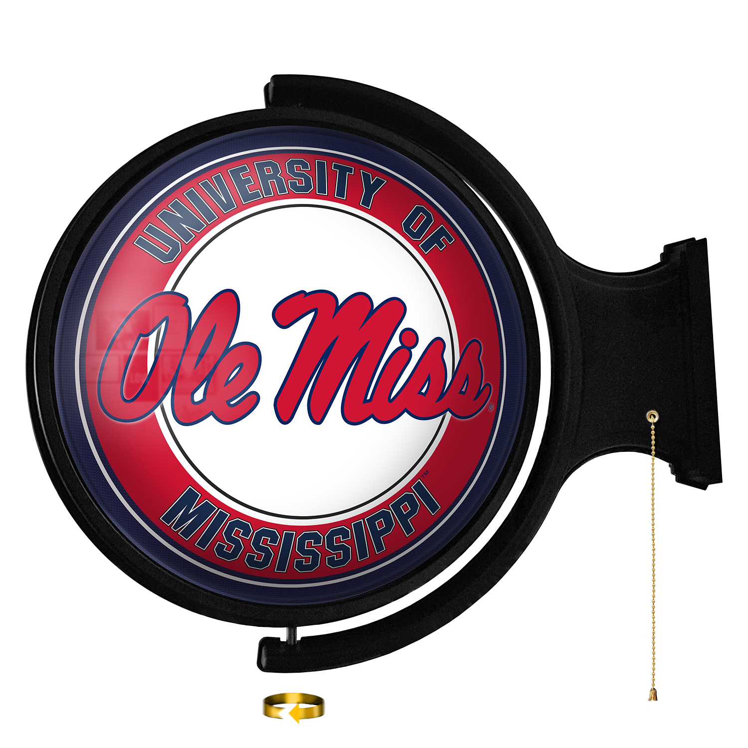 Mississippi Rebels Round Rotating Wall Sign