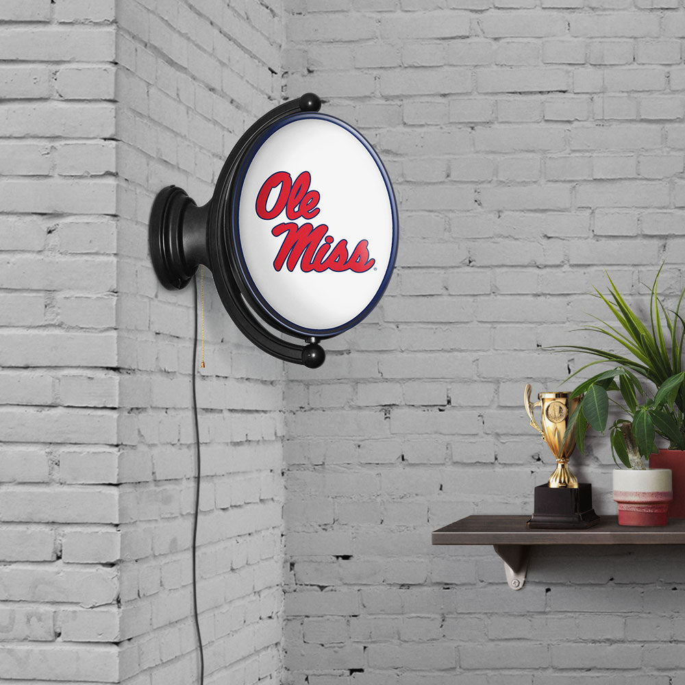 Mississippi Rebels Oval Rotating Wall Sign Room View