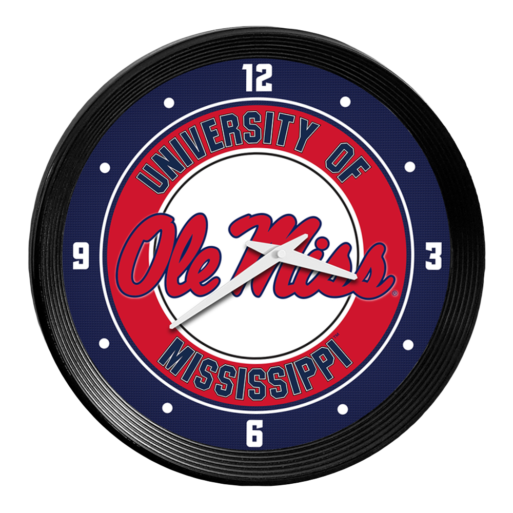Mississippi State Bulldogs Ribbed Wall Clock