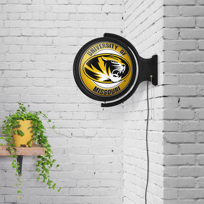 Missouri Tigers Round Rotating Wall Sign Room View