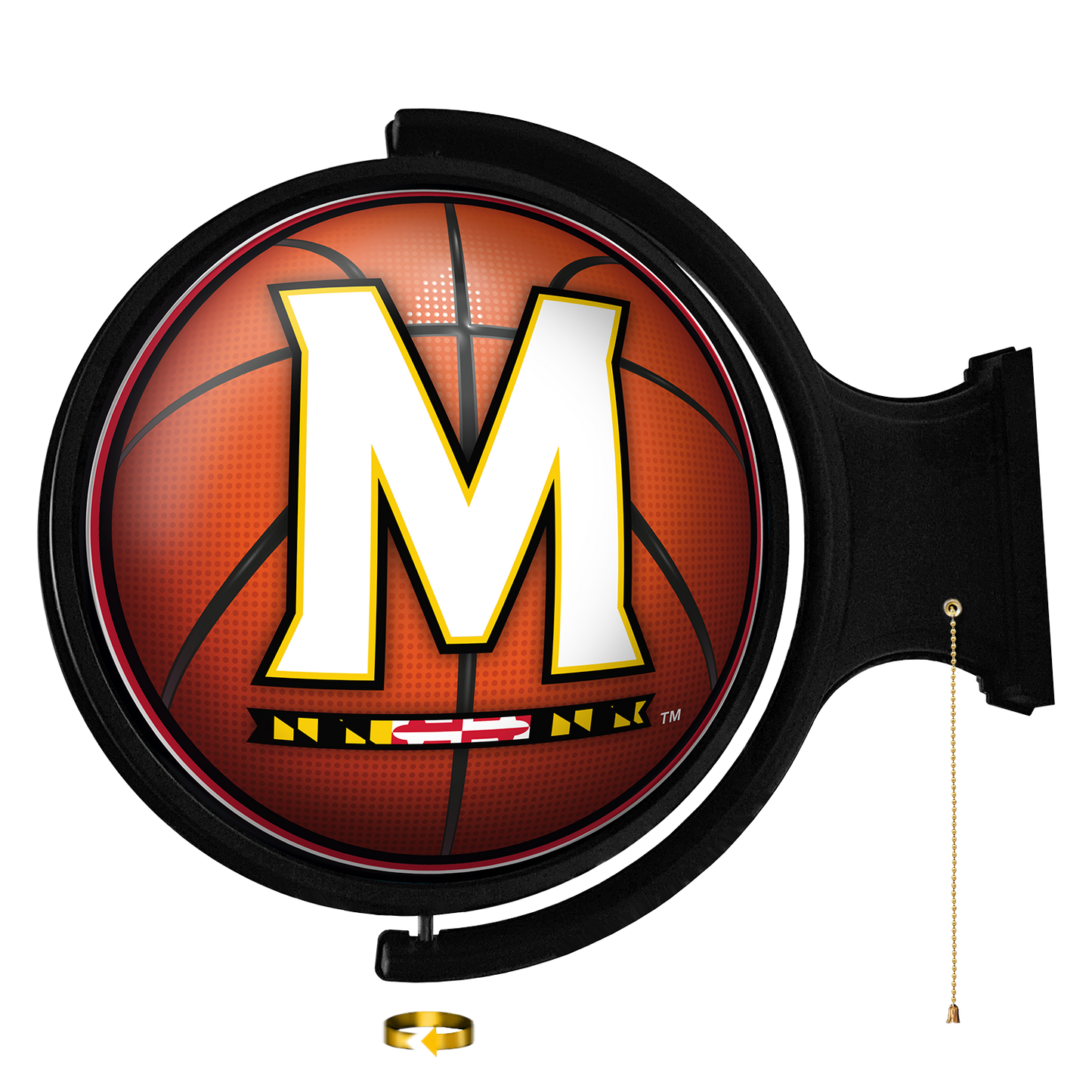 Maryland Terrapins Round Basketball Rotating Wall Sign