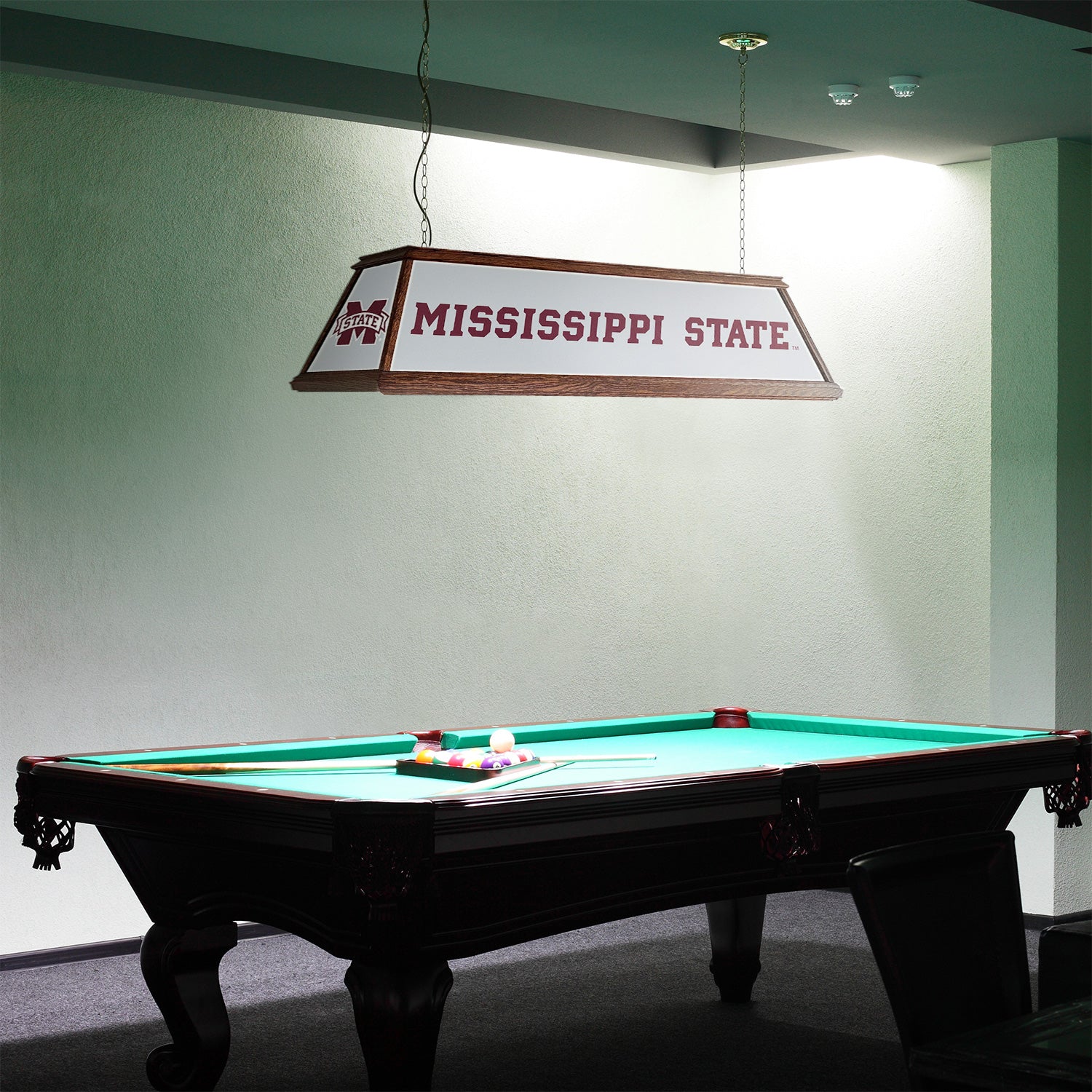 Mississippi State Bulldogs Premium Pool Table Light Room View