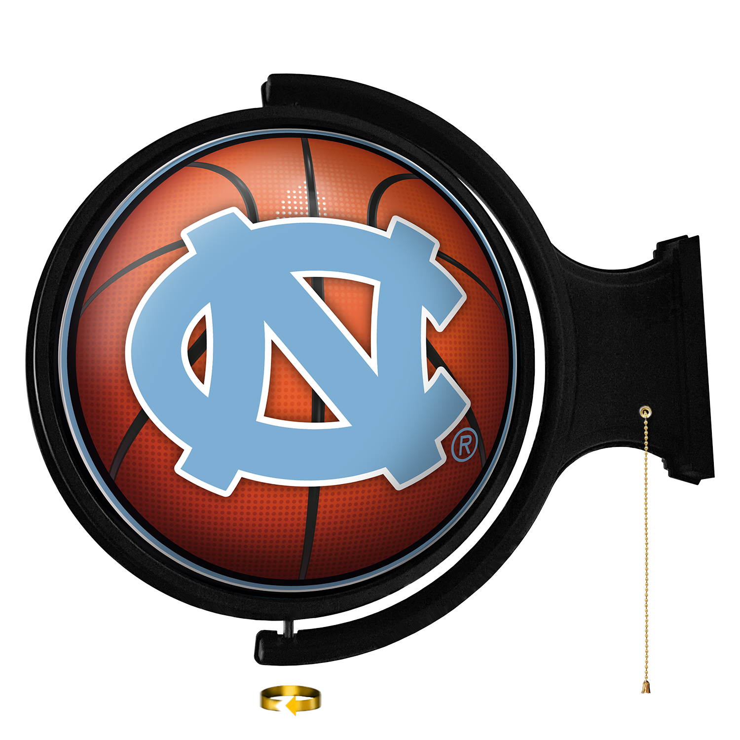 North Carolina Tar Heels Round Basketball Rotating Wall Sign