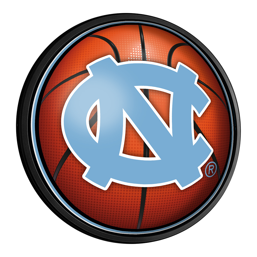 North Carolina Tar Heels Basketball Slimline Round Lighted Wall Sign