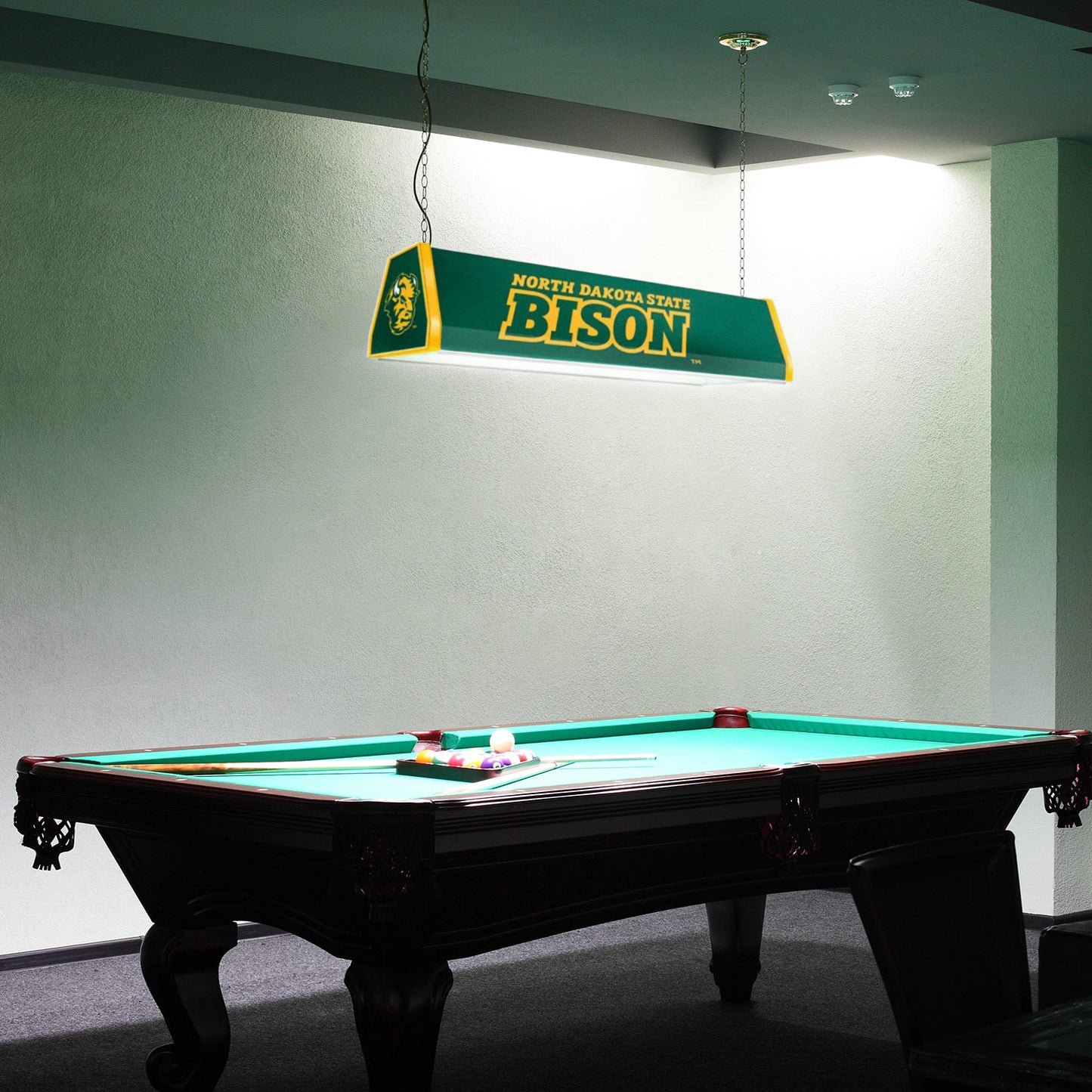 North Dakota State Bison Standard Pool Table Light Room View
