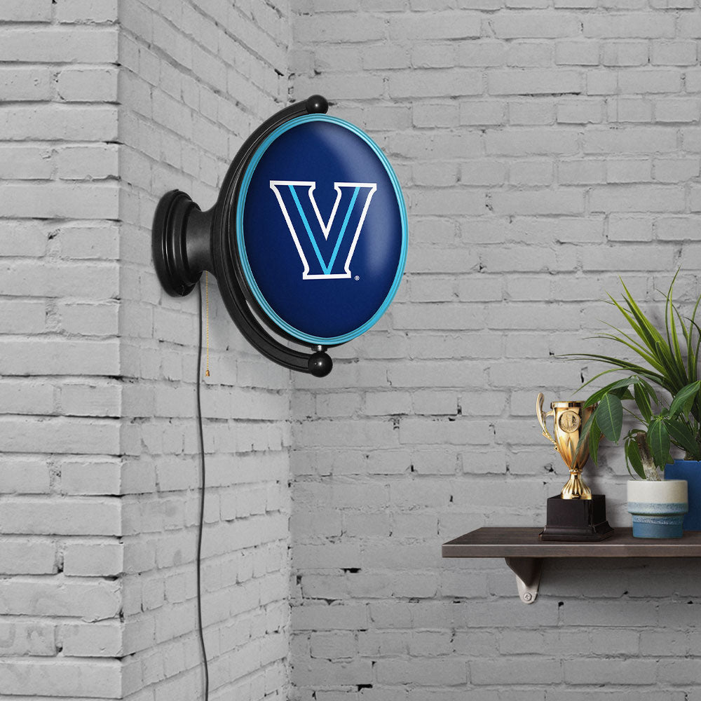 Villanova Wildcats Oval Rotating Wall Sign Room View