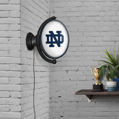Notre Dame Fighting Irish Oval Rotating Wall Sign Room View