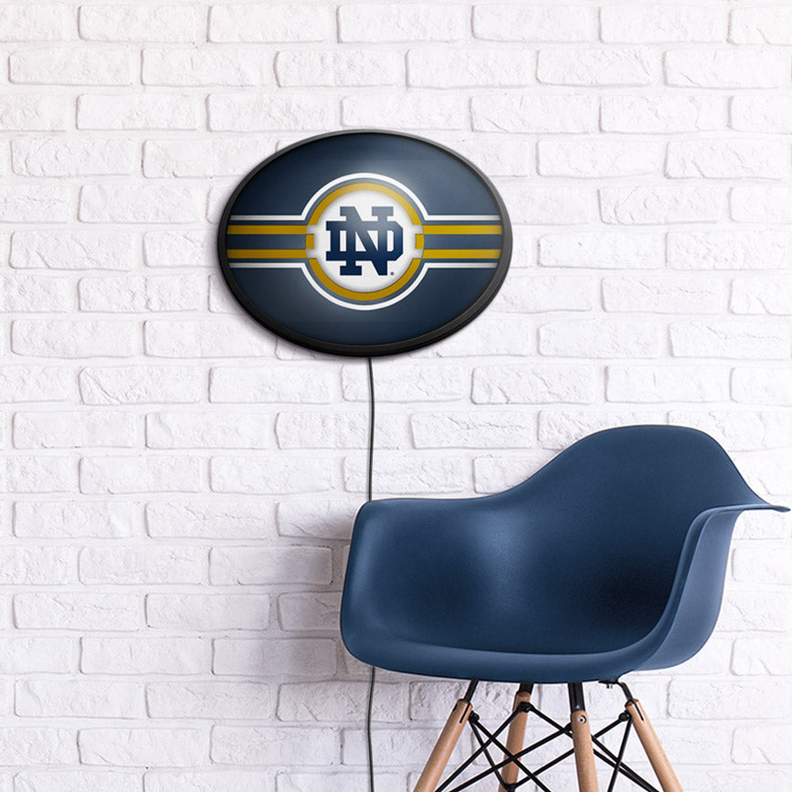 Northwestern Wildcats Slimline Oval Lighted Wall Sign Room View