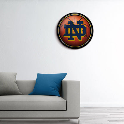 Notre Dame Fighting Irish Basketball Modern Disc Wall Sign Room View