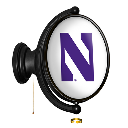 Northwestern Wildcats Oval Rotating Wall Sign