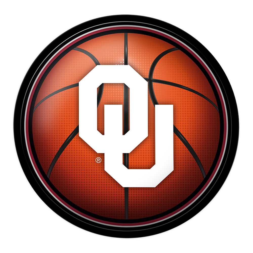 Oklahoma Sooners Basketball Modern Disc Wall Sign