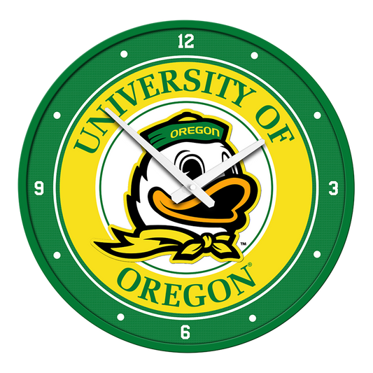 Oregon Ducks Round Wall Clock