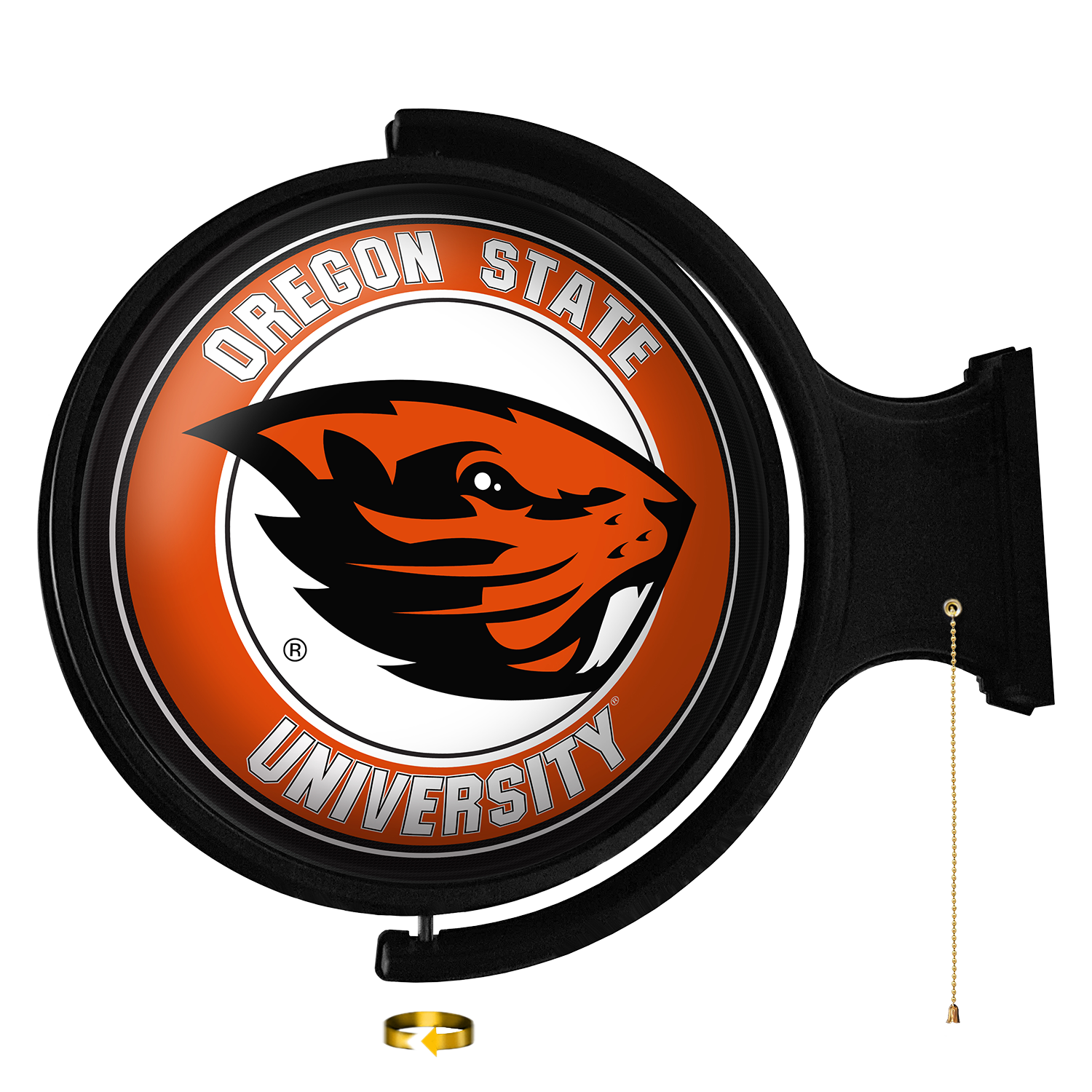 Oregon State Beavers Round Rotating Wall Sign