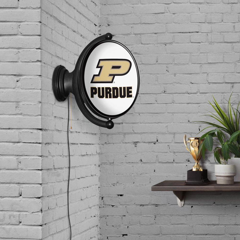 Purdue Boilermakers Oval Rotating Wall Sign Room View