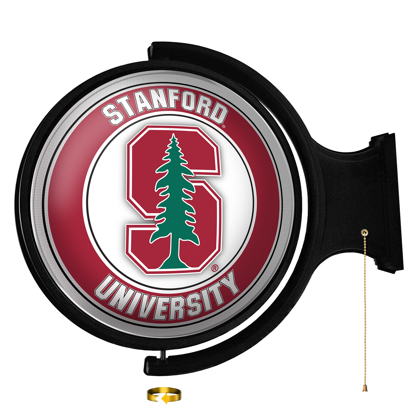 Stanford Cardinal Round Rotating Wall Sign