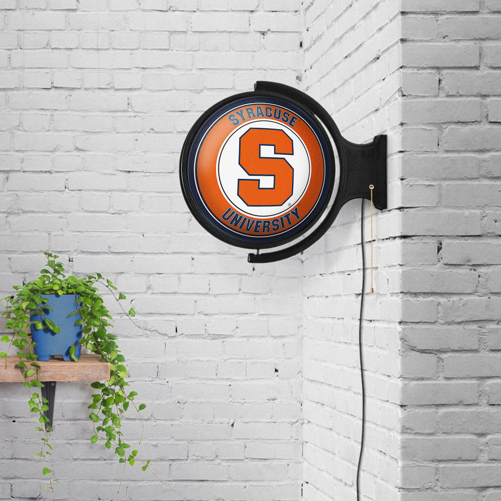 Syracuse Orange Round Rotating Wall Sign Room View