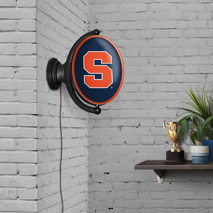 Syracuse Orange Oval Rotating Wall Sign Room View