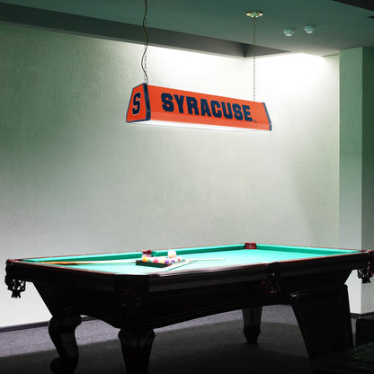 Syracuse Orange Standard Pool Table Light Room View