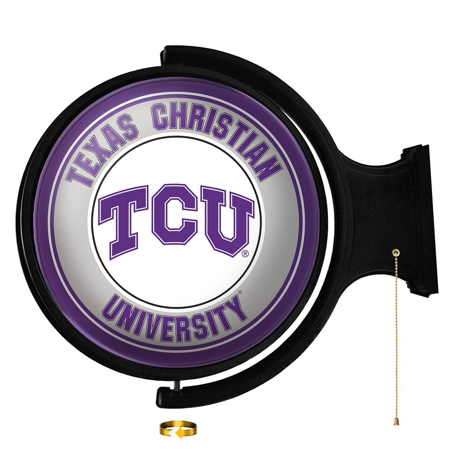 TCU Horned Frogs Round Rotating Wall Sign