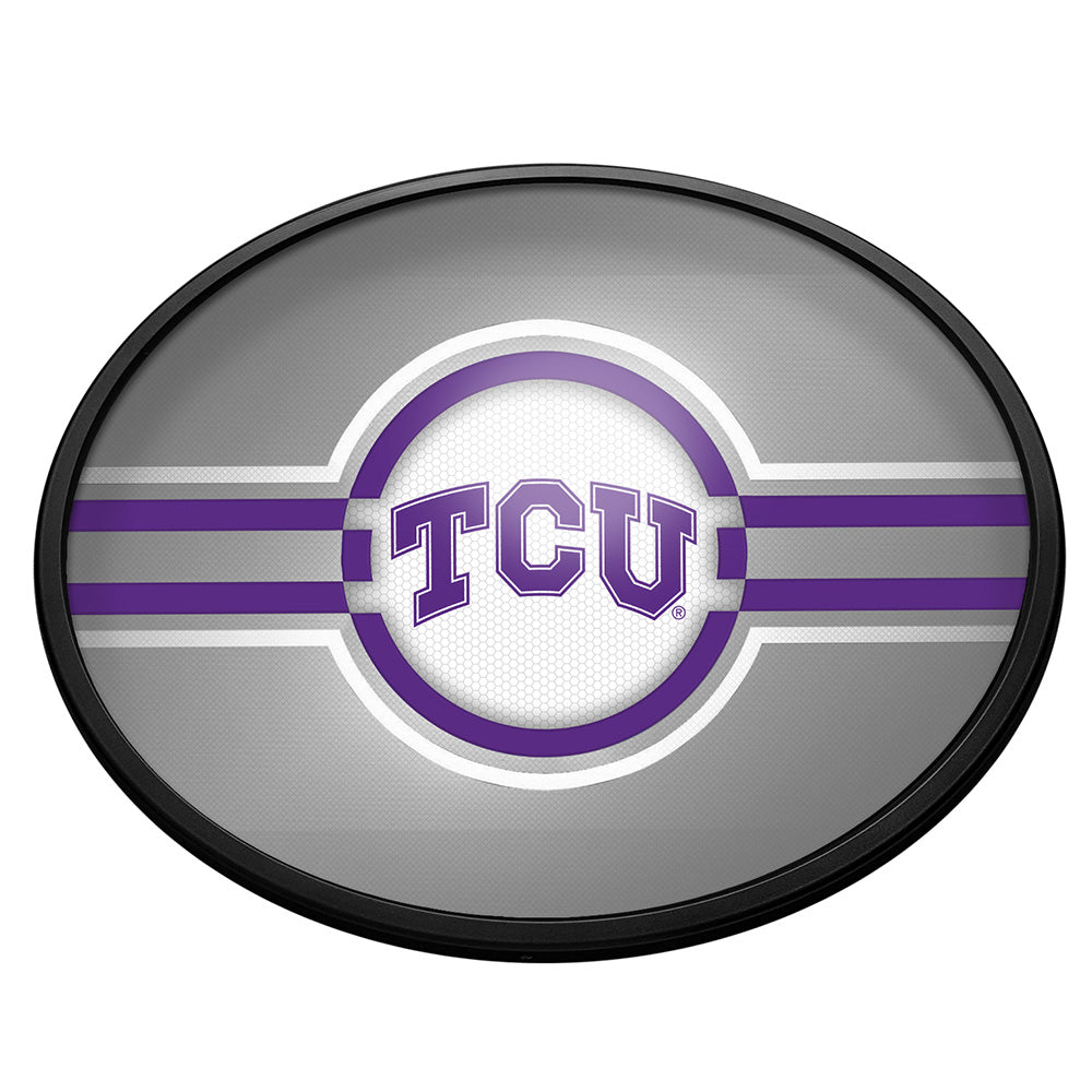 TCU Horned Frogs Slimline Oval Lighted Wall Sign