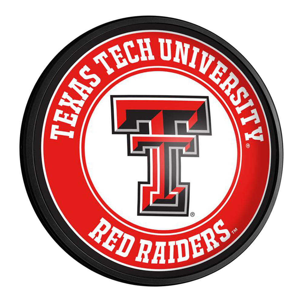 Texas Tech Red Raiders Slimline Round Lighted Wall Sign