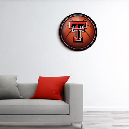 Texas Tech Red Raiders Basketball Modern Disc Wall Sign Room View