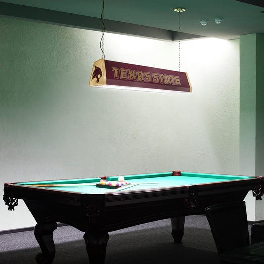 Texas State Bobcats Standard Pool Table Light Room View