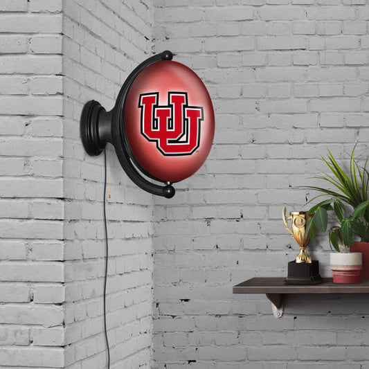 Utah Utes Oval Rotating Wall Sign Room View