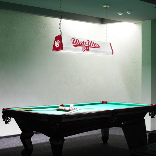 Utah Utes Standard Pool Table Light Room View